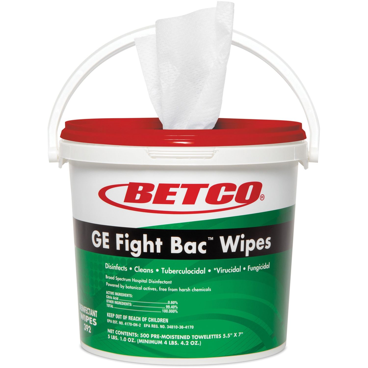 GE Fight Bac Disinfectant Wipes by Betco Corporation BET3920100