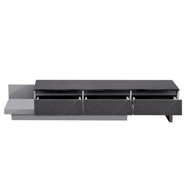 Extendable TV Stand Media Console with 3-Drawer - 65 inches in width