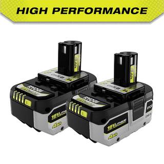 RYOBI ONE+ 18V HIGH PERFORMANCE Lithium-Ion 4.0 Ah Battery (2-Pack) PBP2004