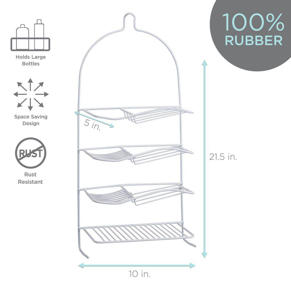 Bath Bliss Rubber Shower Organizer Caddy 4006