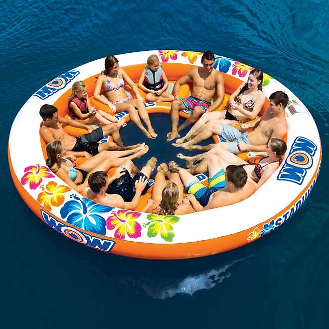 WOW Watersports Stadium Islander 12-Person Inflatable Pool Lounge