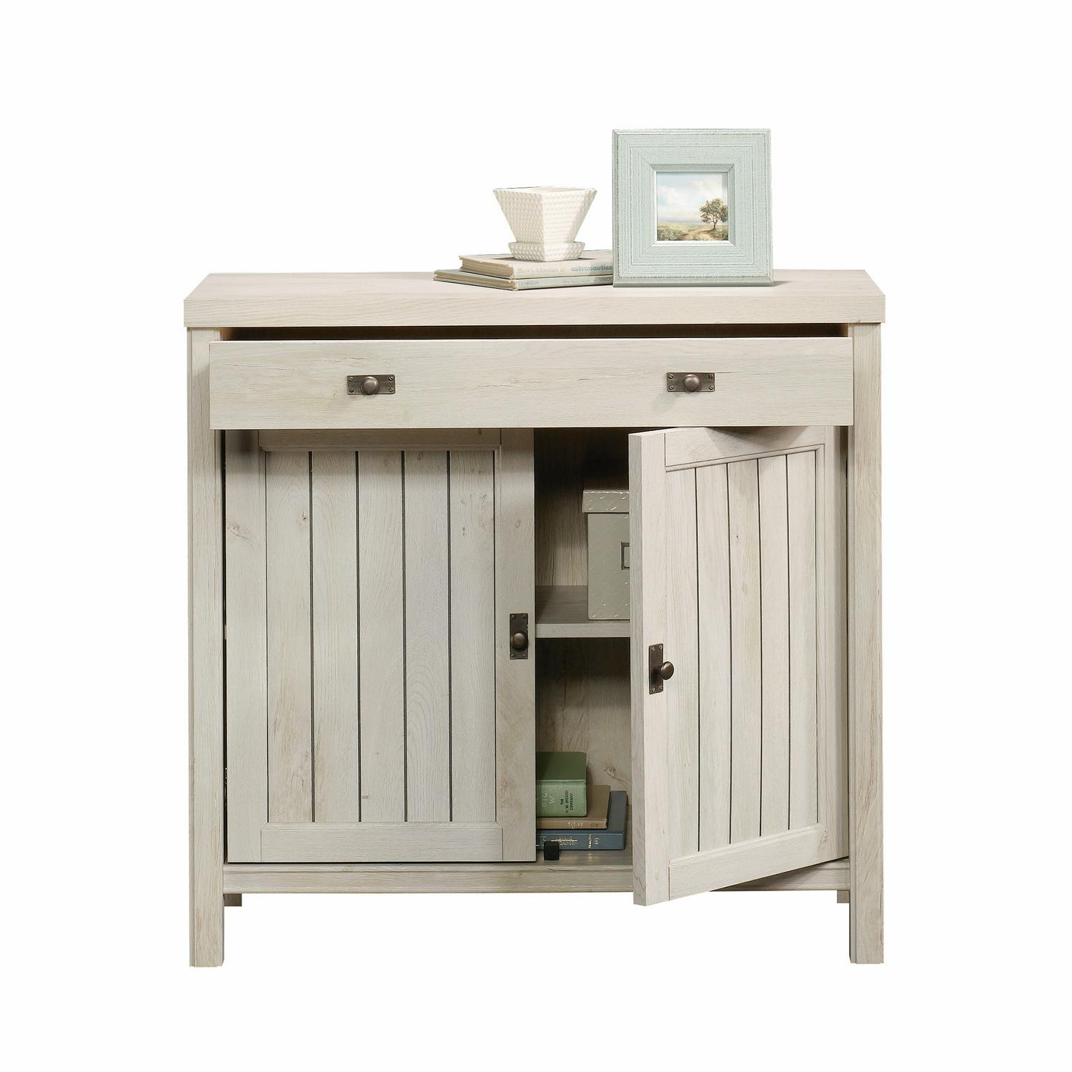 Sauder Costa Accent Storage Cabinet， Chalked Chestnut Finish