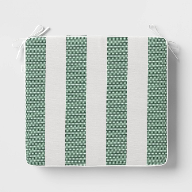 Outdoor Seat Cushion With Contrast Piping Designed With Studio Mcgee