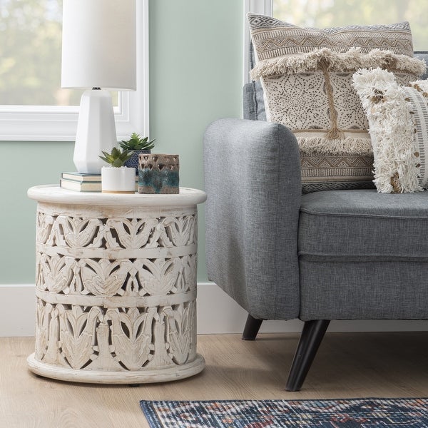 Jamey Boho Round Side End Table