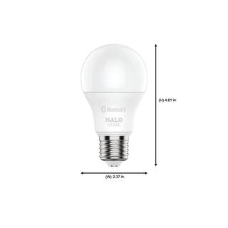 HALO 60W Equivalent A19 Dimmable Adjustable CCT (2700K-5000K) Smart Wireless LED Light Bulb in White (6-Pack) HHA19089BLE40A-6PK