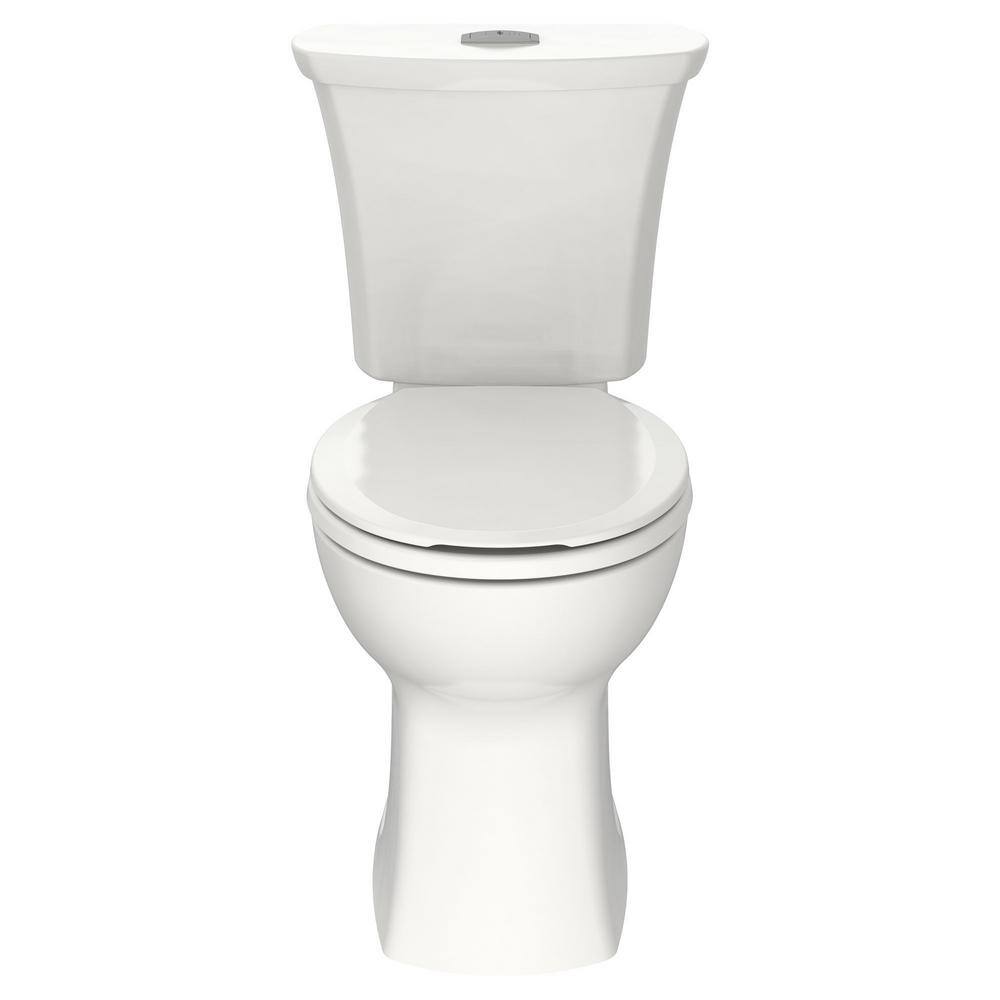 American Standard Edgemere 2-Piece 1.11.6 GPF Dual Flush Right Height Round Front Toilet in White Seat Not Included 204BA200.020