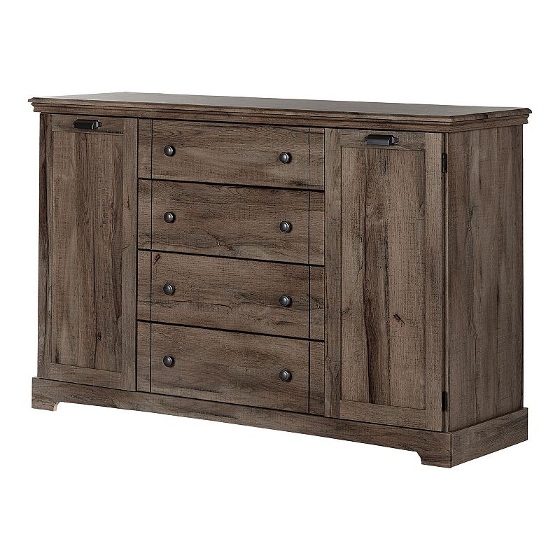 South Shore Lilak 4-Drawer Dresser with Doors