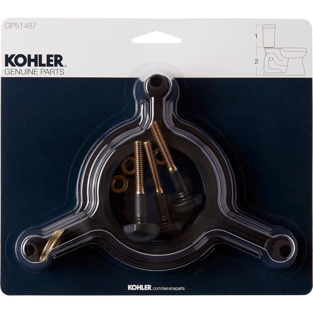 KOHLER Triangle Tank Gasket with Bolts for Most 2-Piece Toilets K-GP51487