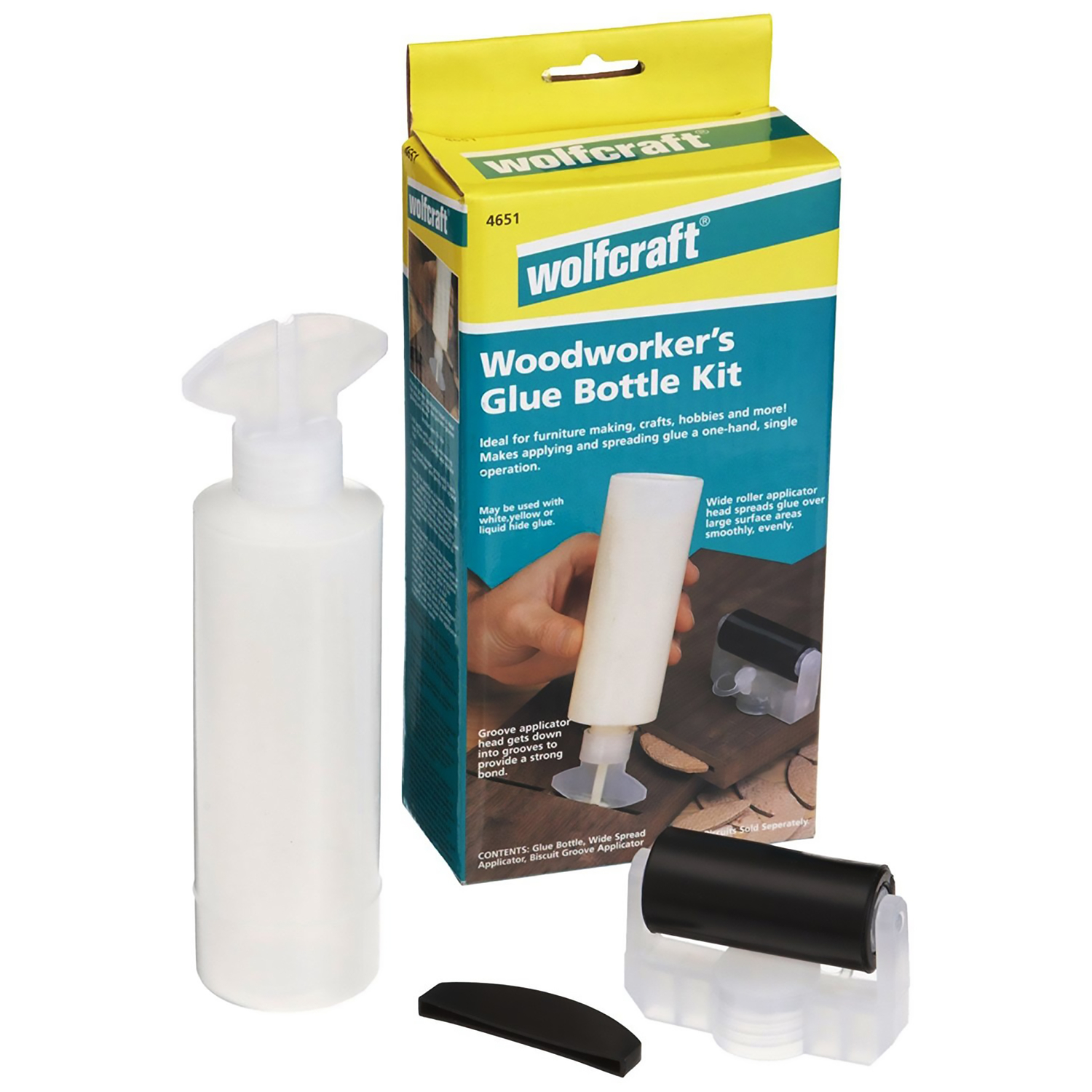 Wolfcraft Plastic Glue Roller Bottle 8 oz