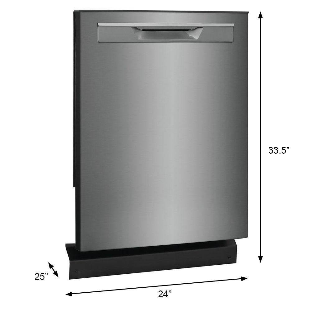 FRIGIDAIRE GALLERY 24 in. in Black Stainless Steel Built-In Tall Tub Dishwasher GDPP4517AD