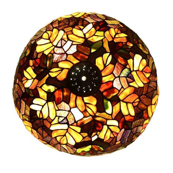 Copper Grove Eugenia Stained Glass 24.5-inch -style Lamp with Tree Trunk Base - 16