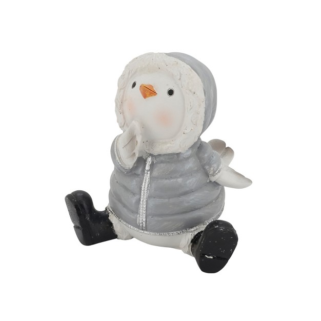 Saro Lifestyle Bird With Snow Jacket Home Decoration