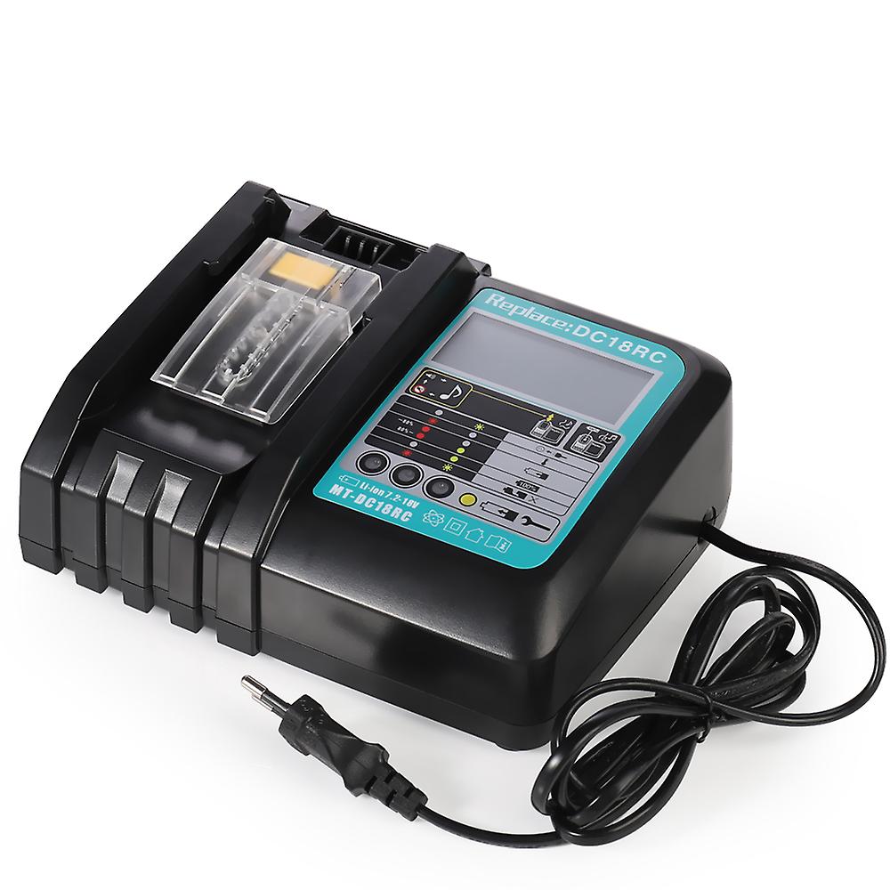 Li-ion Battery Charger For Makita Battery Charger 18v 14.4v Bl1860， Bl1850， Bl1840， Bl1830， Bl1820， Bl1415， Bl1440 Dc18rc 3a