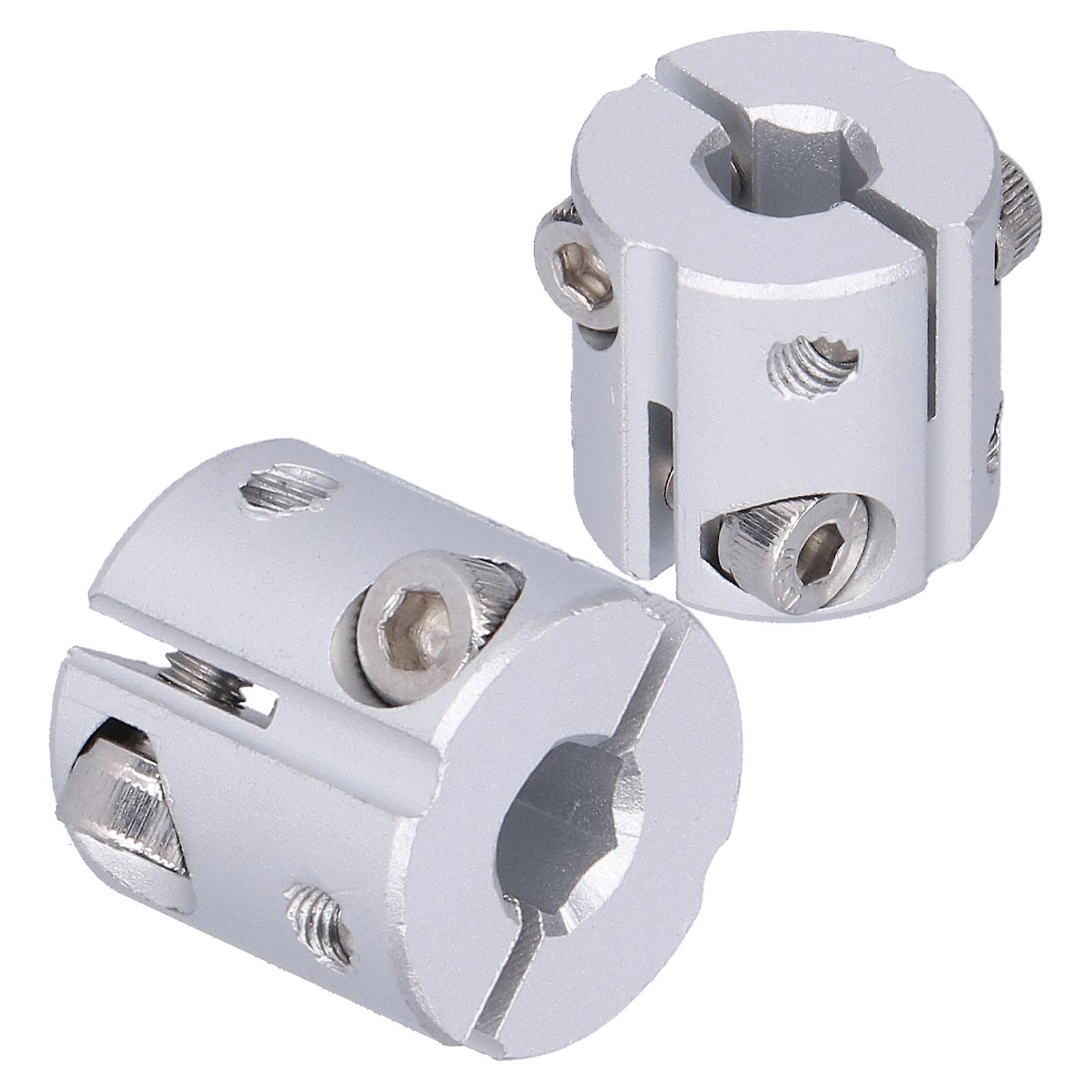 2pcs Shaft Coupler Aluminum Alloy Hex Hole High Load Flexible Shaft Coupling For Connecting Parts8mm To 12mm