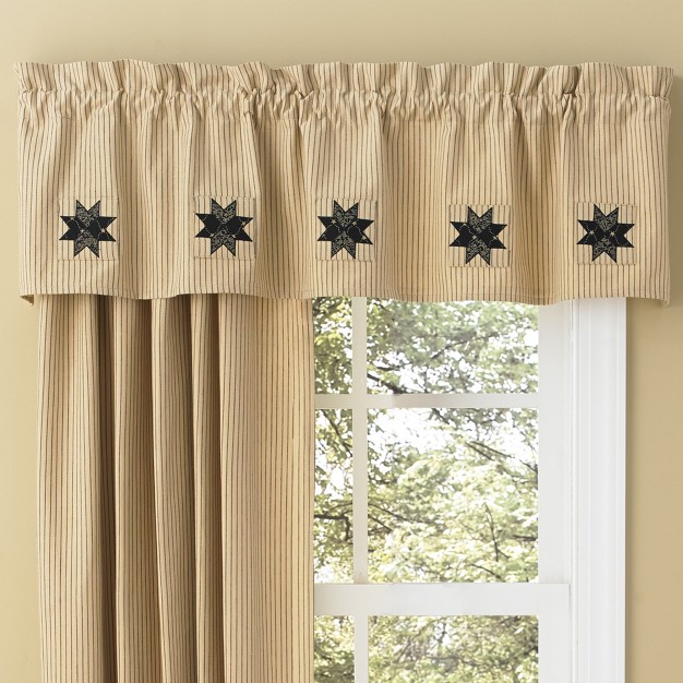 Carrington Lined Ticking Patch Valance