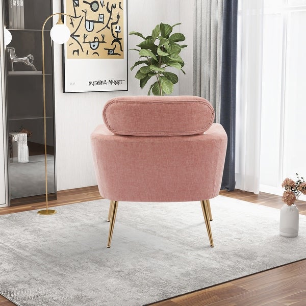 Modern Chenille Accent Chair Armchair Upholstered Reading Chair