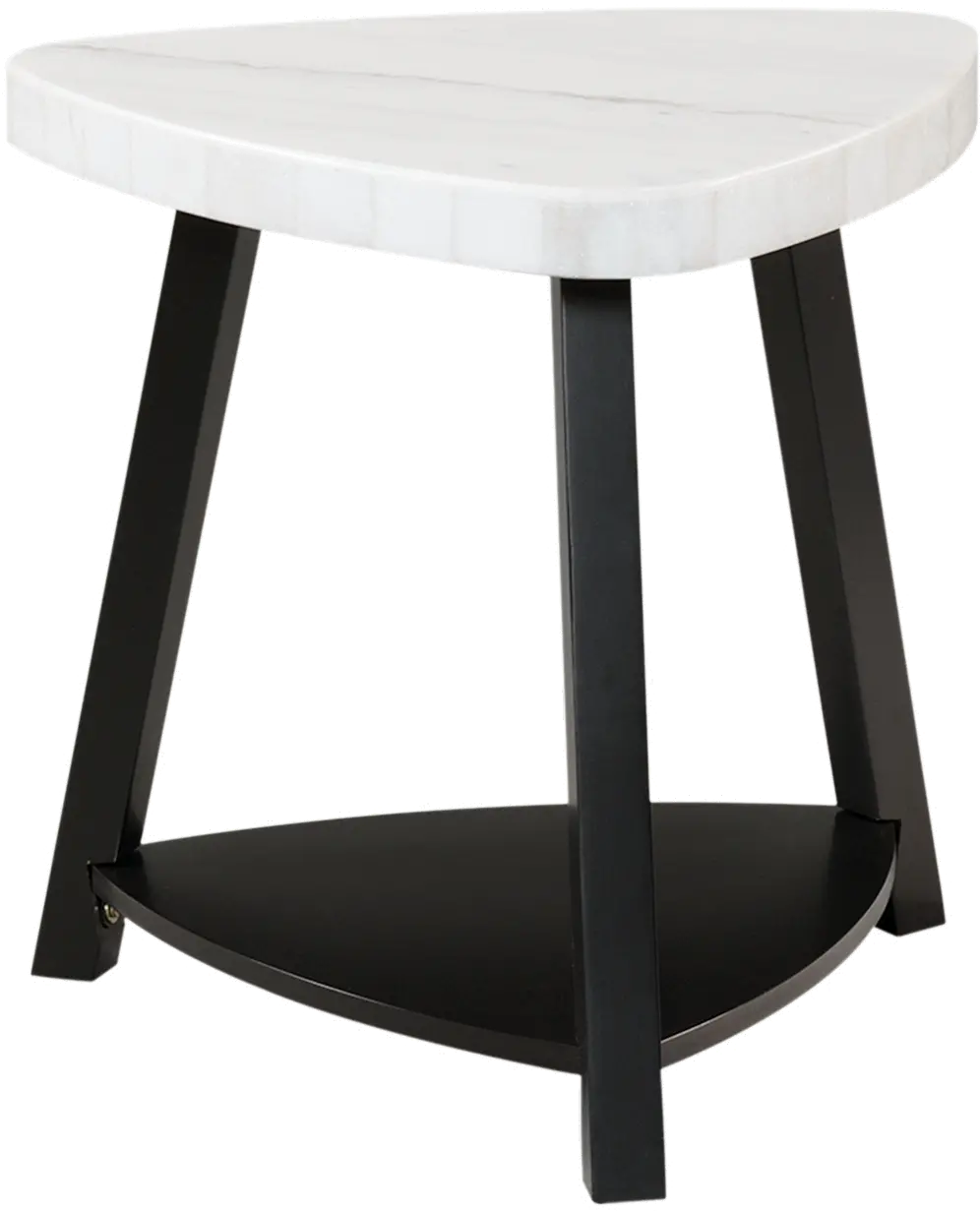 Trinity White Marble End Table