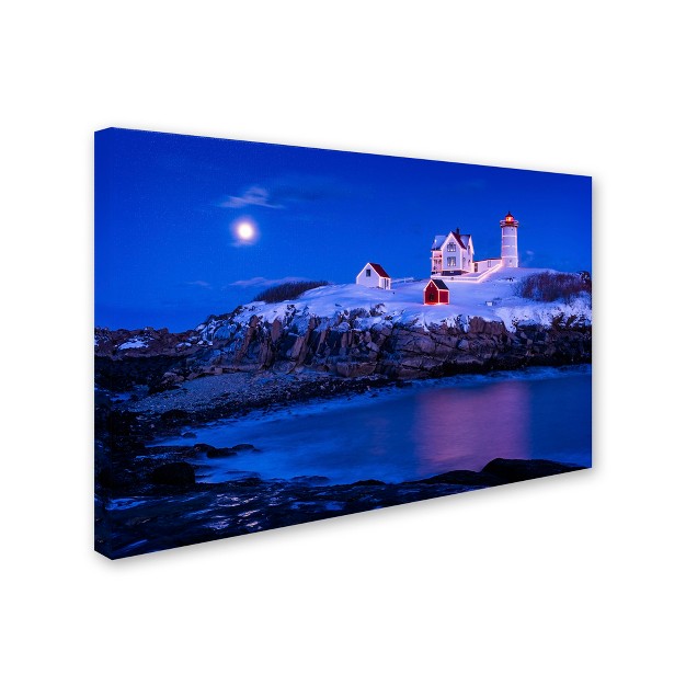 Trademark Fine Art michael Blanchette Photography x27 christmas At Nubble x27 Canvas Art