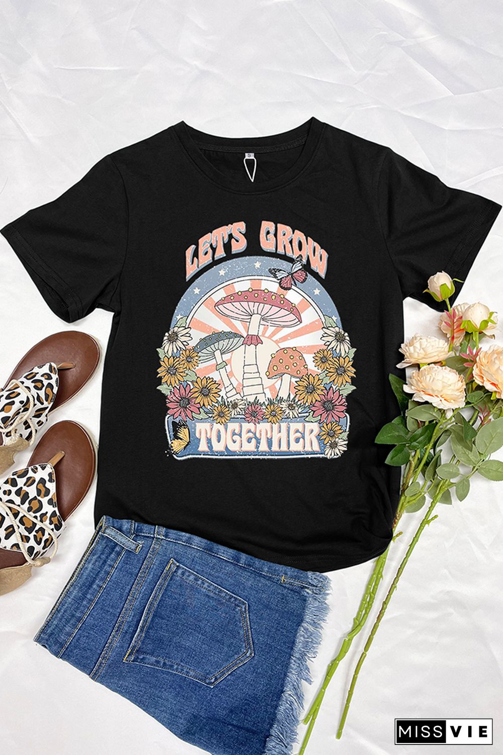 Let's Grow Together Short Sleeve Graphic Tee Wholesale