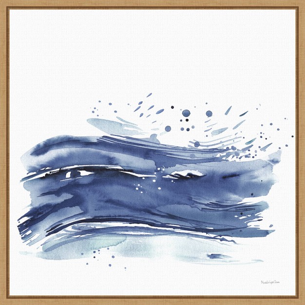 X 16 quot Coastal Splash Waves Ii By Mercedes Lopez Charro Framed Wall Canvas Amanti Art