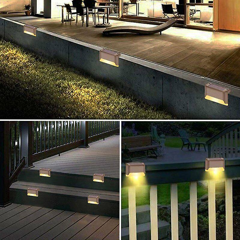 Solar Led Deck Lights Outdoor Path Garden Patio Pathway Stairs Step Fence Lamp W12782868