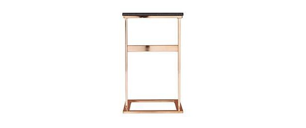 Rainer Contemporary C Table Black champagne Aiden Lane