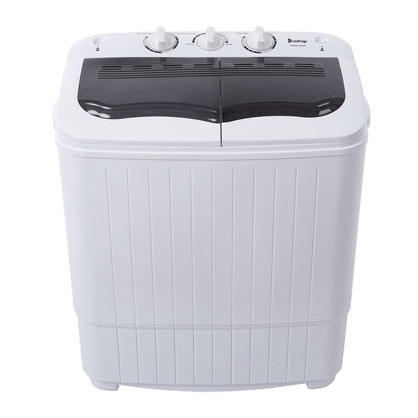 ZOKOP 14.3lbs Mini Semi-automatic Washing Machine Compact Washer - - 32888424