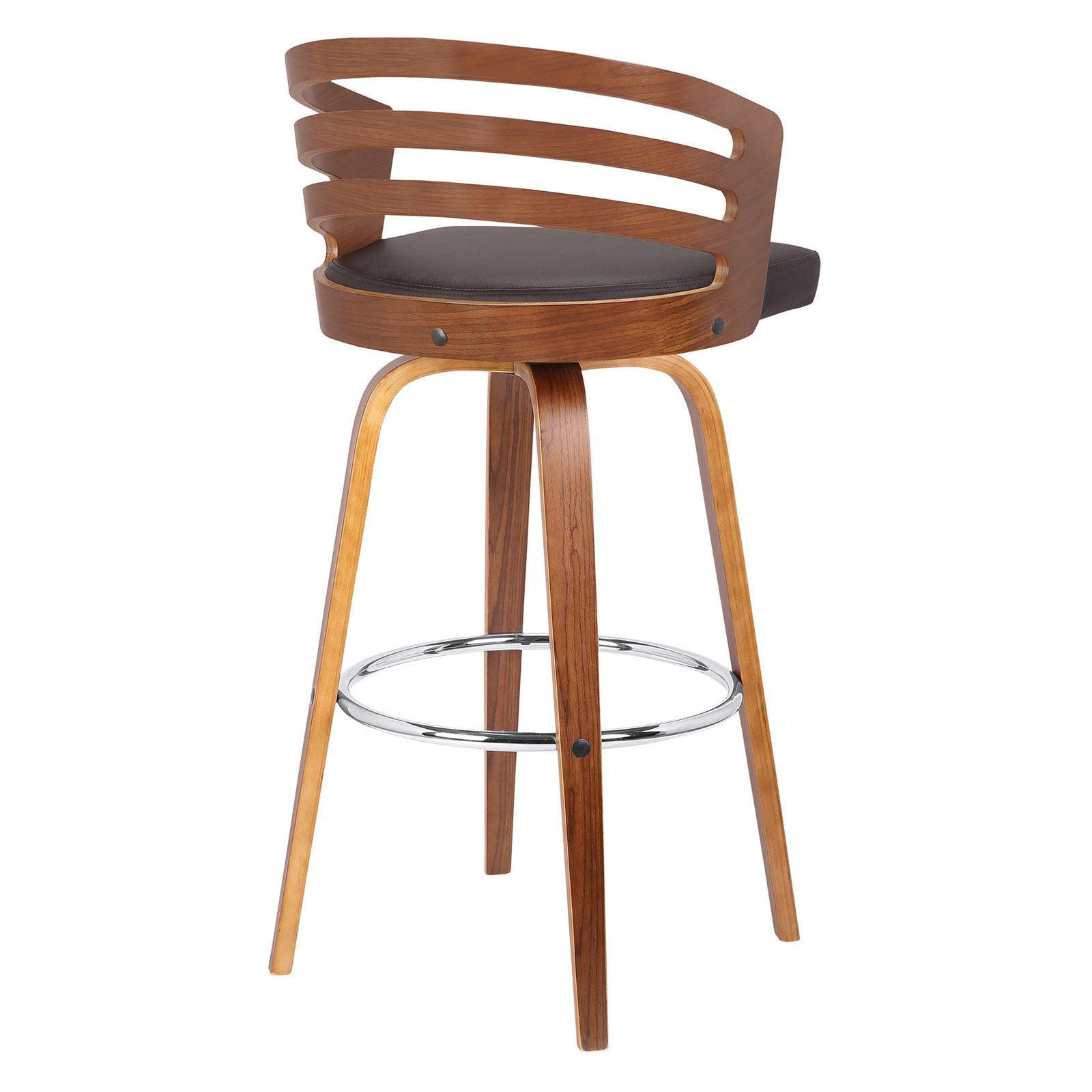 Armen Living Jayden 26 in. Mid-Century Swivel Counter Stool