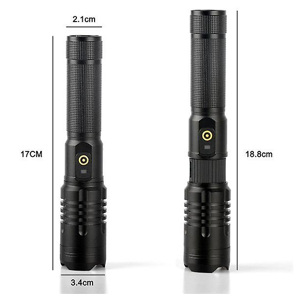 Portable Flashlight 5 X5mm Led 20w 5v Micro Usb Rechargeable Zoom Flashlight Can Output And Input， Suitable For Camping， Climbing， Night Riding， Cavin