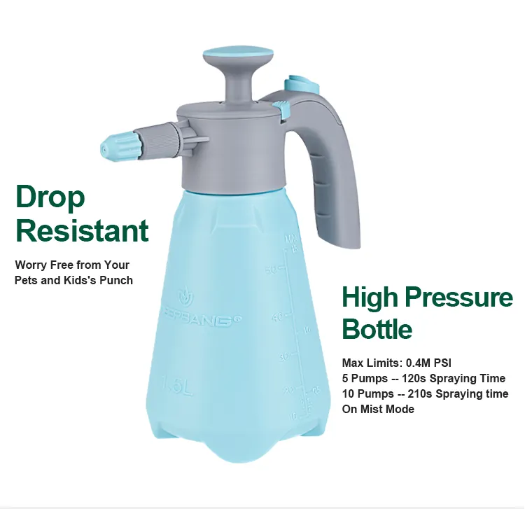 Hand Pressure Manual Pump Plastic Mist Gardening Spray Bottle 1L 1.5L 2L Agricultural Sprayers Garden