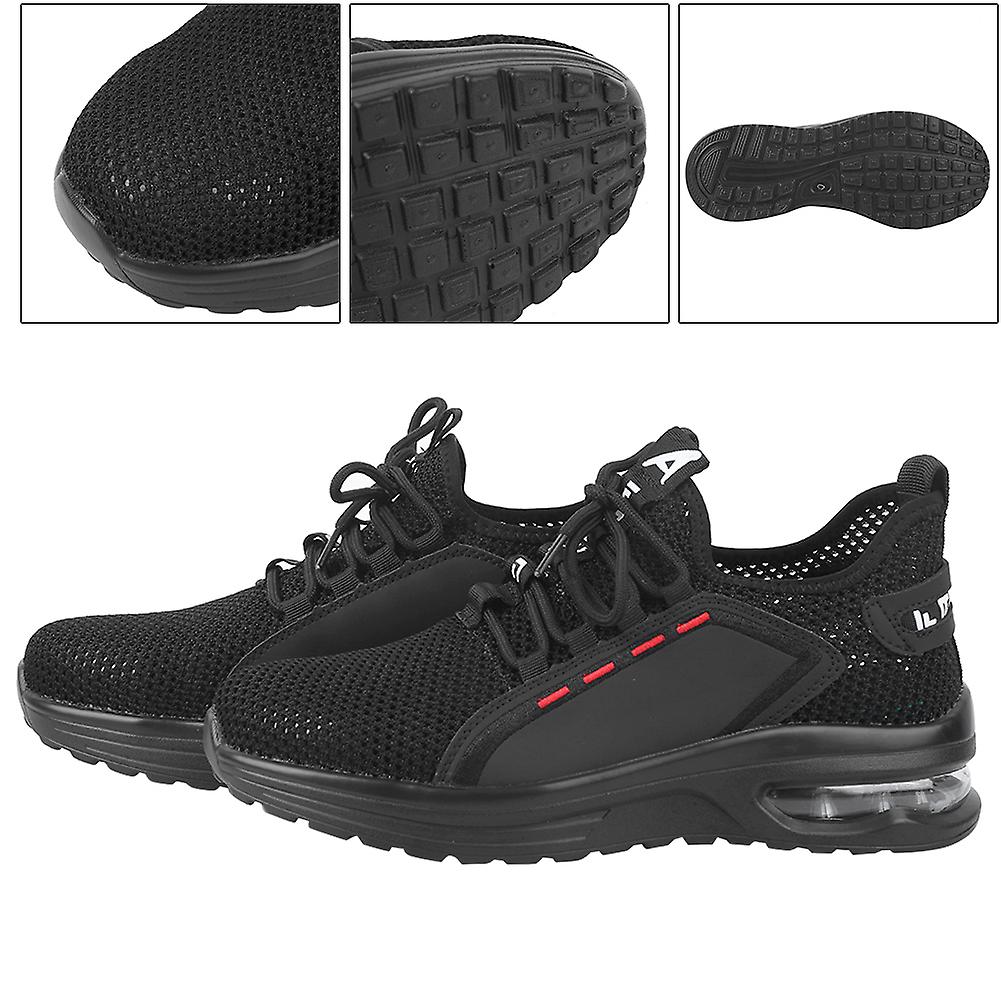 Men Labor Protection Shoes Steel Toe Breathable Antiknock Punctureproof Damped Safety Work Footwear(45 )