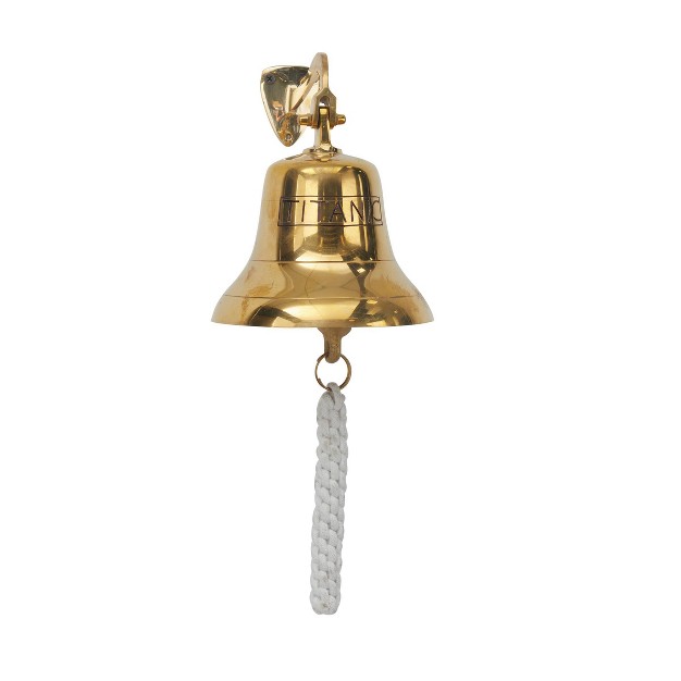 Brass Decorative Bell With Rope Detailing Olivia amp May