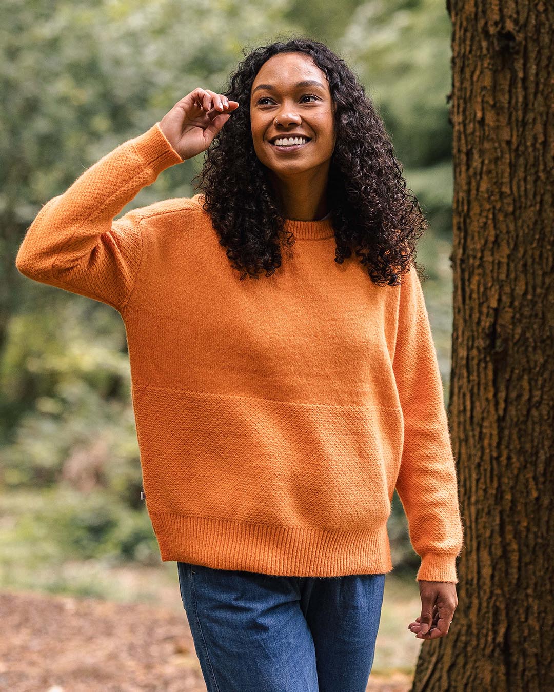 Cove Recycled Knitted Jumper - Apricot