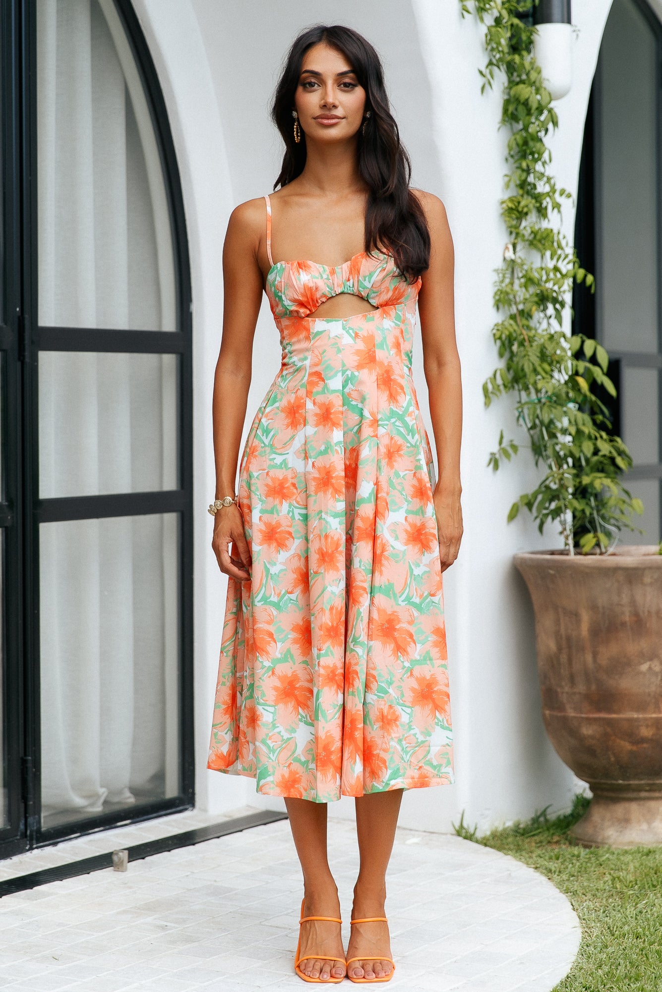 Sunny Skies Midi Dress Floral