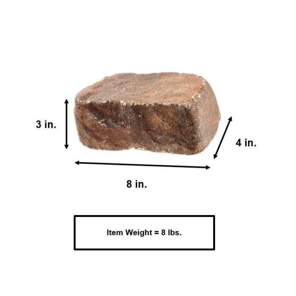 Oldcastle Mini Beltis 3 in. H x 8 in. W x 4 in. D Harvest Blend Concrete Retaining Wall Block Pallet (378-PiecePallet) 16252111