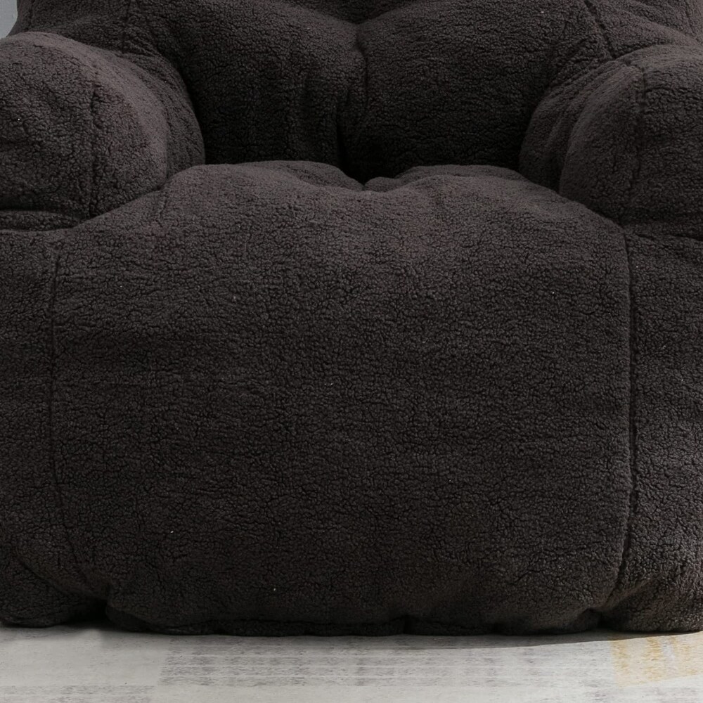 Lazy Sofa Teddy Fabric Bean Bag Chairs for Adults   Kids  Modern Accent Chair Ultra Soft