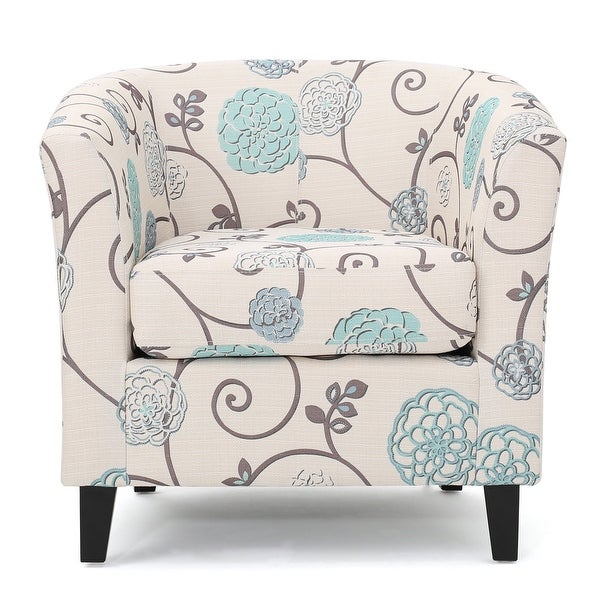 Preston Floral Fabric Club Chair by Christopher Knight Home