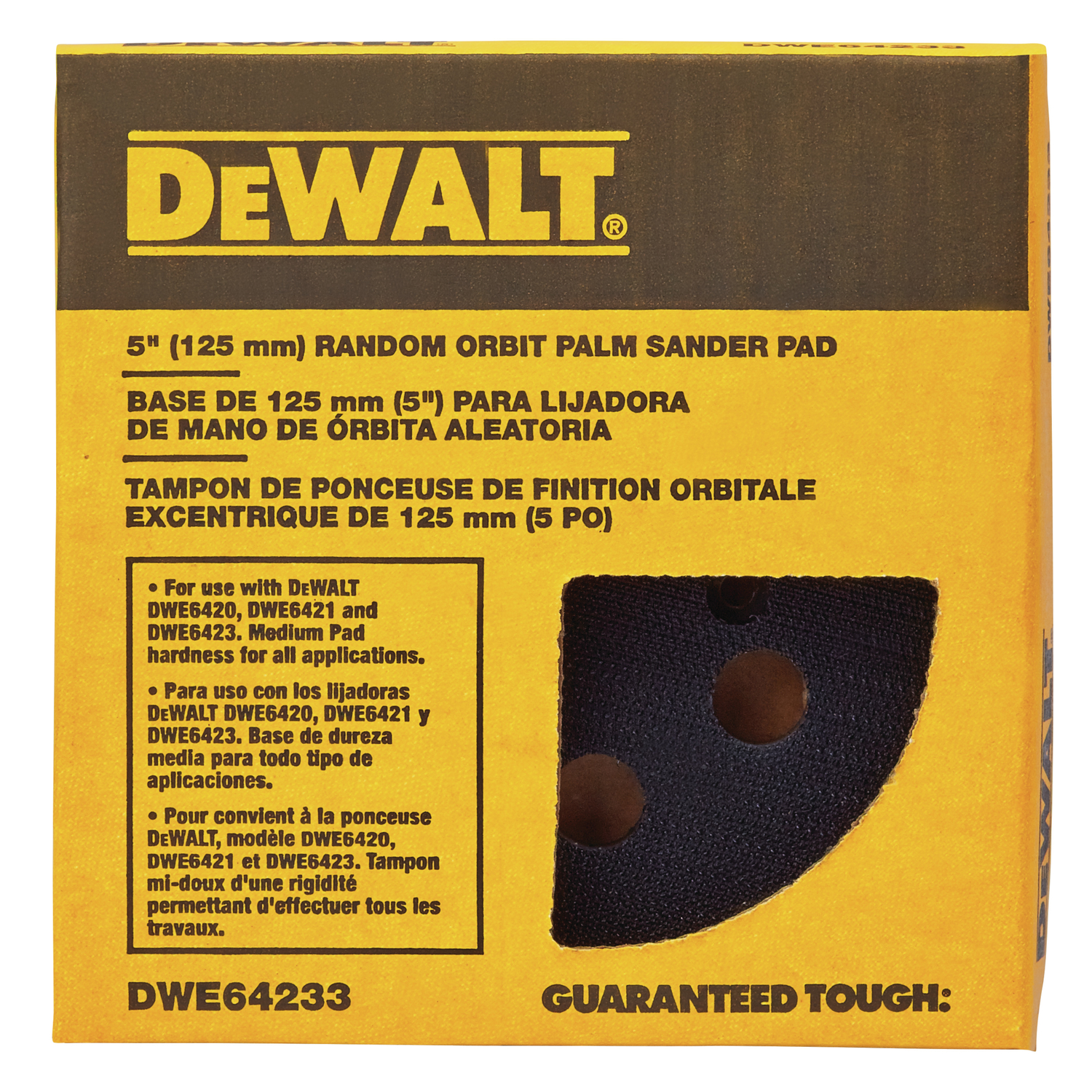 DW 5 in. D Rubber Sander Pad 8500 rpm 1 pc