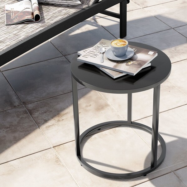 Crestlive Products Metal Round Side Table