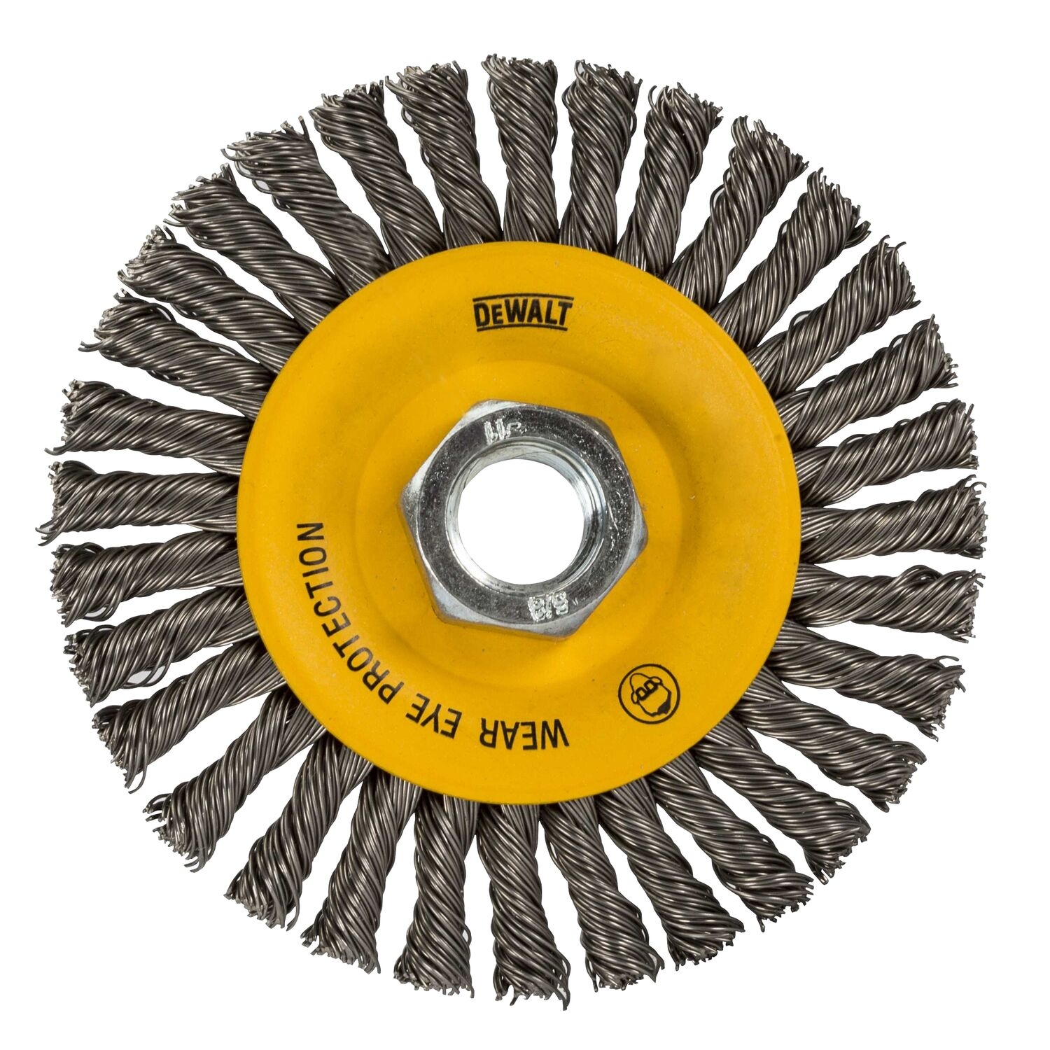 DW 6 in. Crimped/Knotted Wire Wheel Brush Carbon Steel 12000 rpm 1 pc