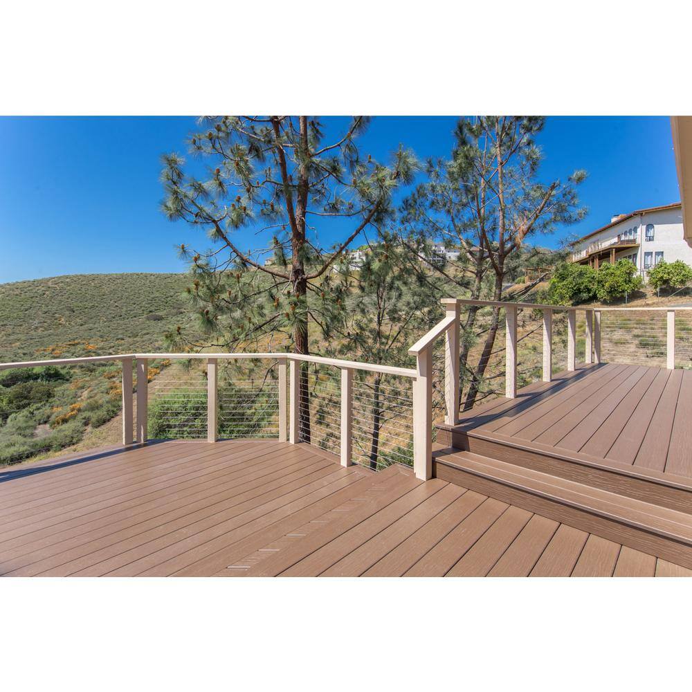 MoistureShield Vision CoolDeck Cold Brew 1 in. x 5.4 in. x 12 ft. Grooved Composite Deck Board 13550903