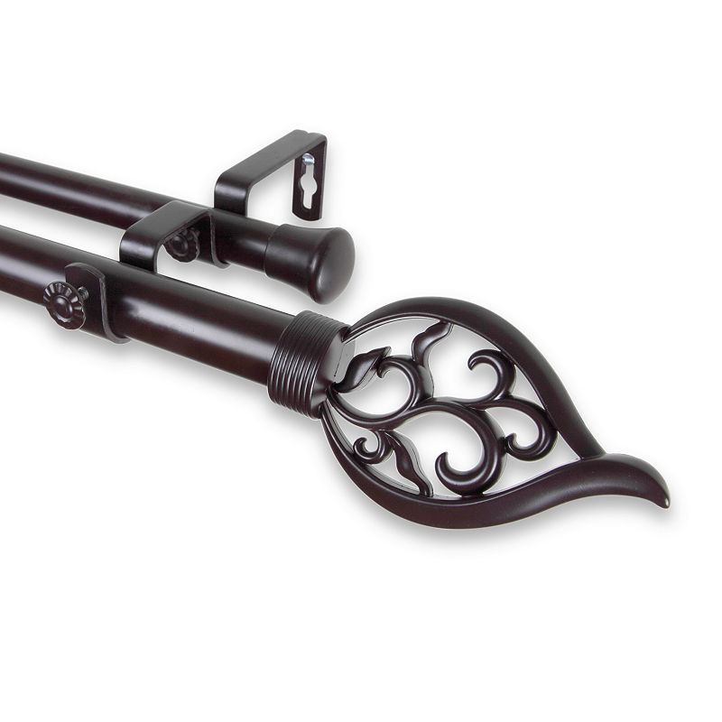 Rod Desyne Flora Adjustable Double Curtain Rod