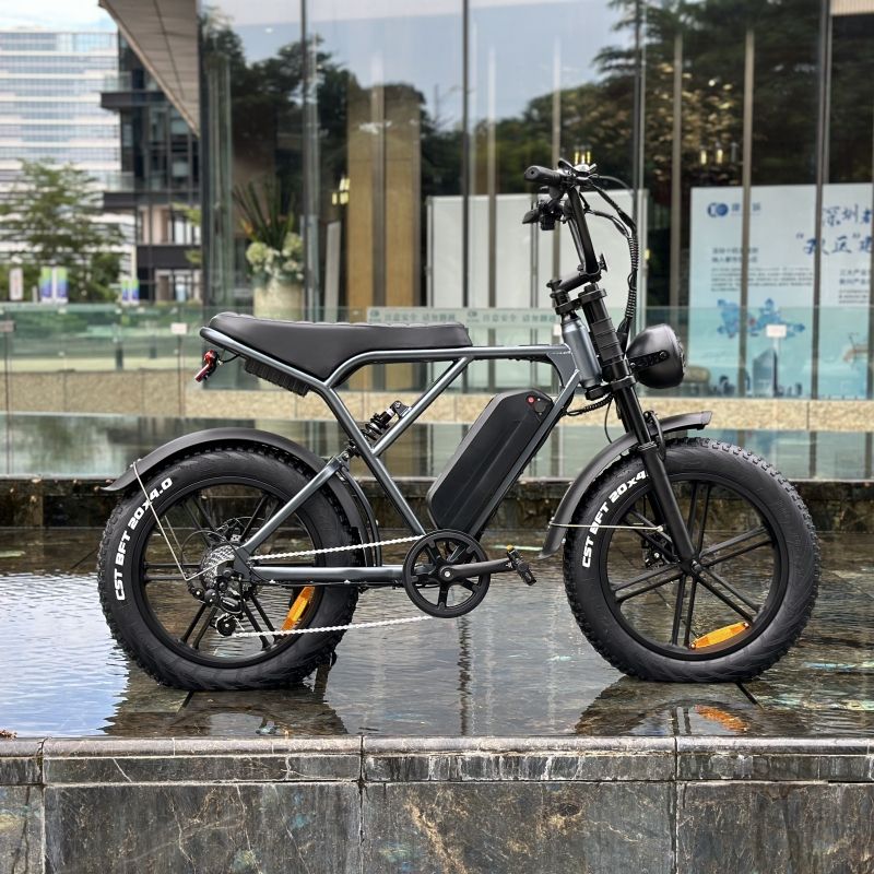 fatbike OUXI H9 ebike full front and rear suspension e bike 20 inches fat tire electric bike double battery 15ah electric ebike