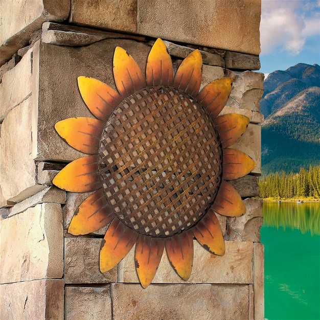 Design Toscano Van Grow Supersized Sunflower Wall Sculpture