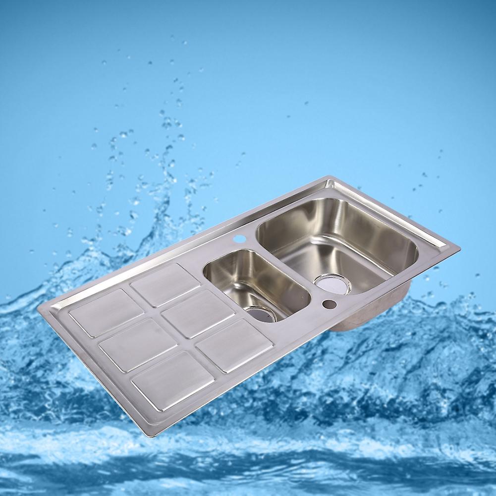 Stainless Steel Kitchen Sink Washing Bowl Basin Water Tank For Home Kitchen Use  Heat Resistant， Durable And Easy To Clean