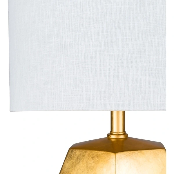 Naahs Table Lamp with Gold Base and Off-White Shade