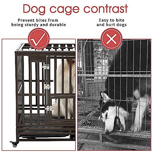 SMONTER Heavy Duty Strong Metal I Shape Dog Crate