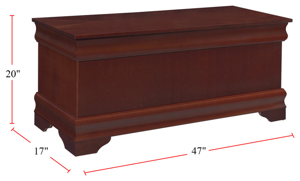 Cedar Chest With Flip Open Storage  Warm Brown   Traditional   Accent Chests And Cabinets   by 1PerfectChoice  Houzz