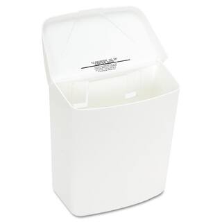 HOSPECO Wall Mount Sanitary Napkin Receptacle-ABS PPC Plastic White HOS250201W