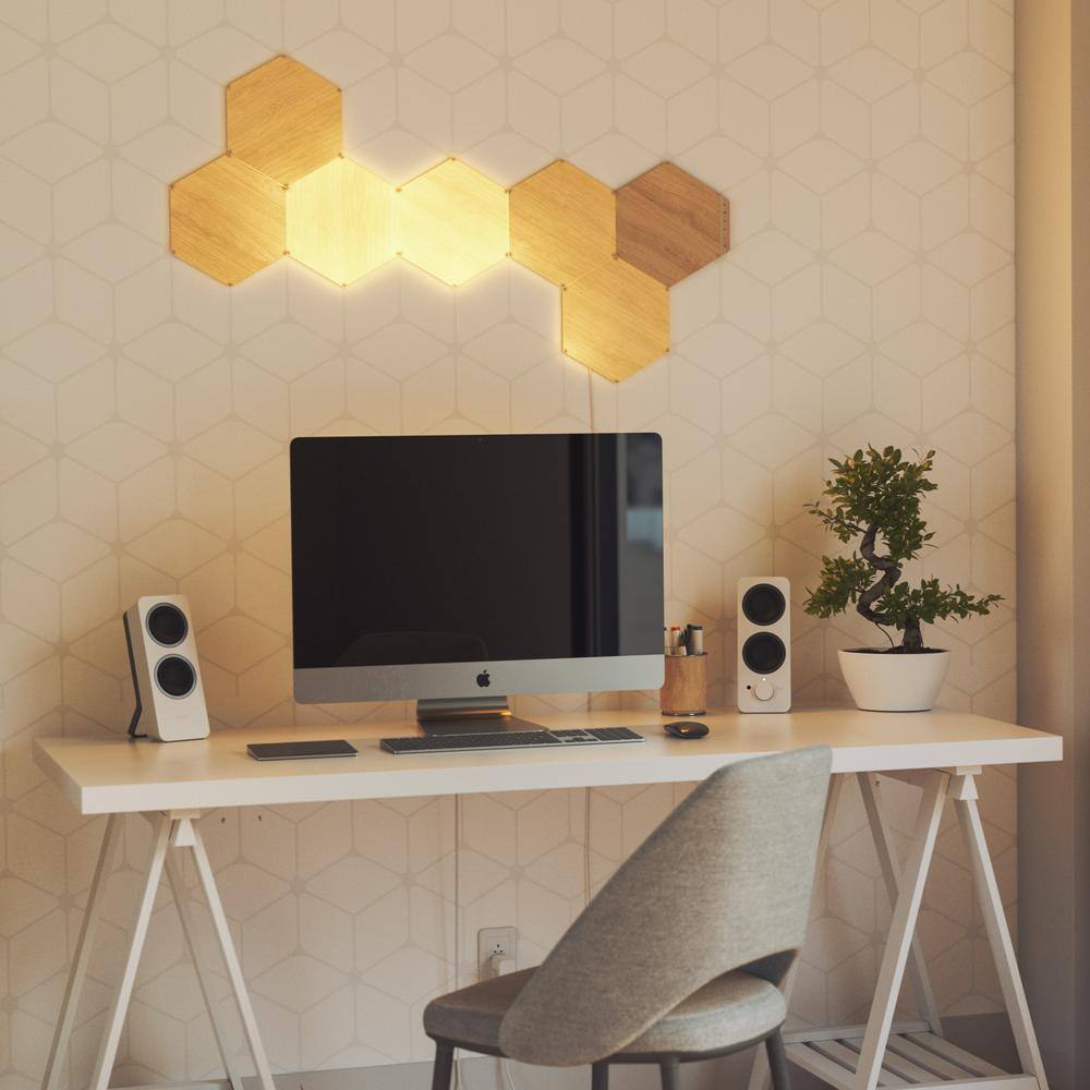 Nanoleaf Elements Wood Look Smarter Kit -7 Smart LED Panels NL52K7003HB-7PK